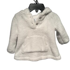 Cozy White Baby Hoodie 0-3 Months